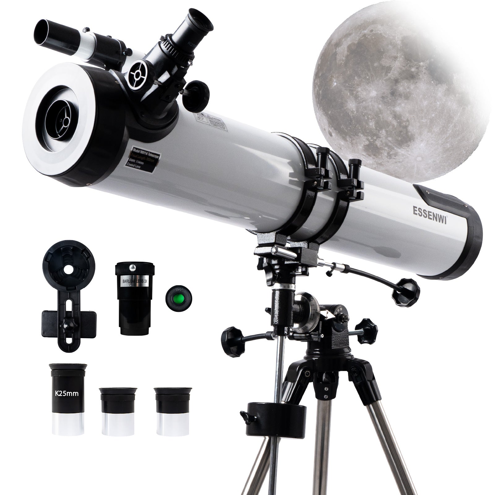 ESSENWI 2023 New 114EQ Newtonian Telescope